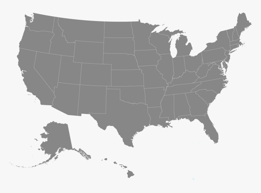 United States Map Grey, HD Png Download, Free Download