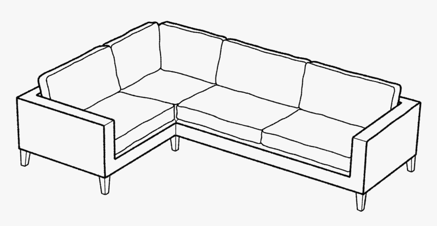 Shoreditch L Shape Corner Sofa, Left - L Shape Sofa Sketch, HD Png Download, Free Download
