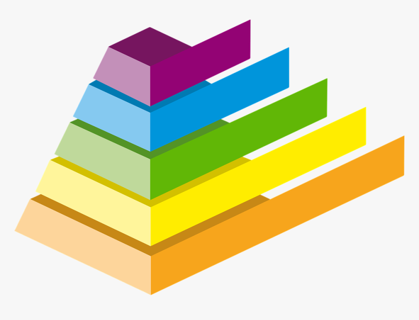 Pirámide, Gráfico, Colores, Infografía, Escala, Bloques - Levels Of Fans, HD Png Download, Free Download