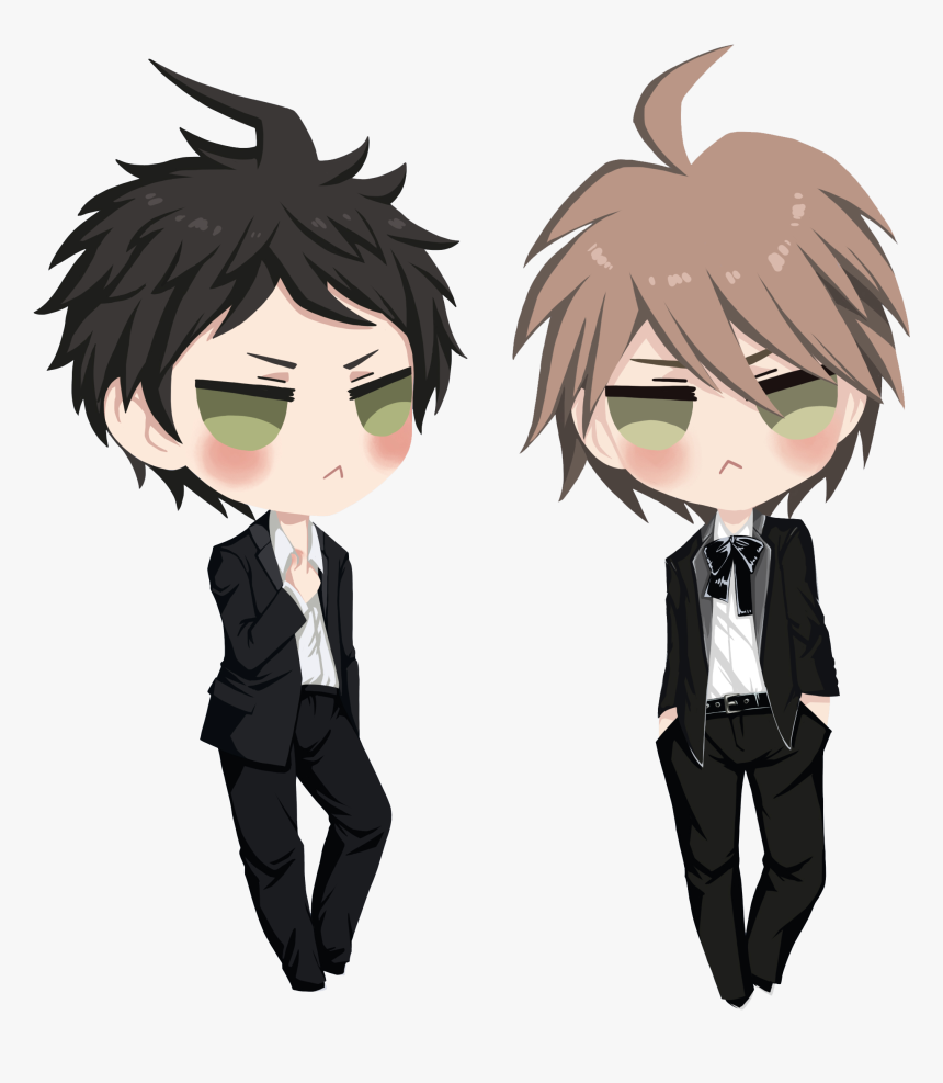 Nagito Komaeda And Byakuya Togami Hajime Hinate And - Cartoon, HD Png Download, Free Download