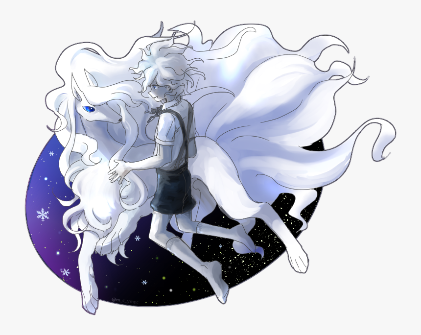 Alolan Ninetales And Komaeda Nagito Drawn By M C Ympc - Nagito As A Pokemon, HD Png Download, Free Download