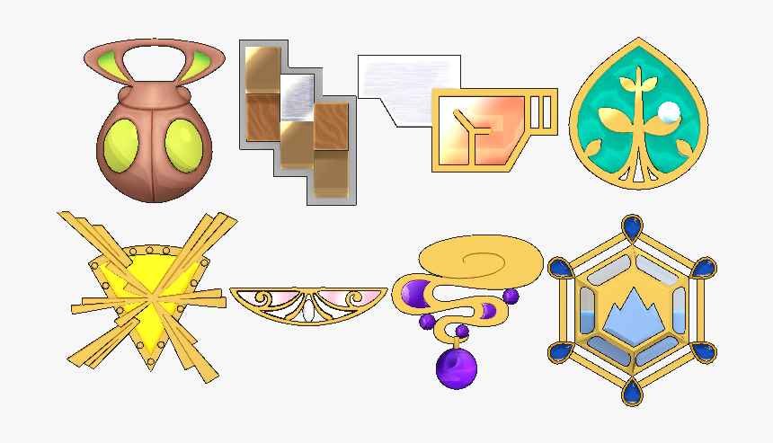 Download Zip Archive - Pokemon X Badges Png, Transparent Png, Free Download