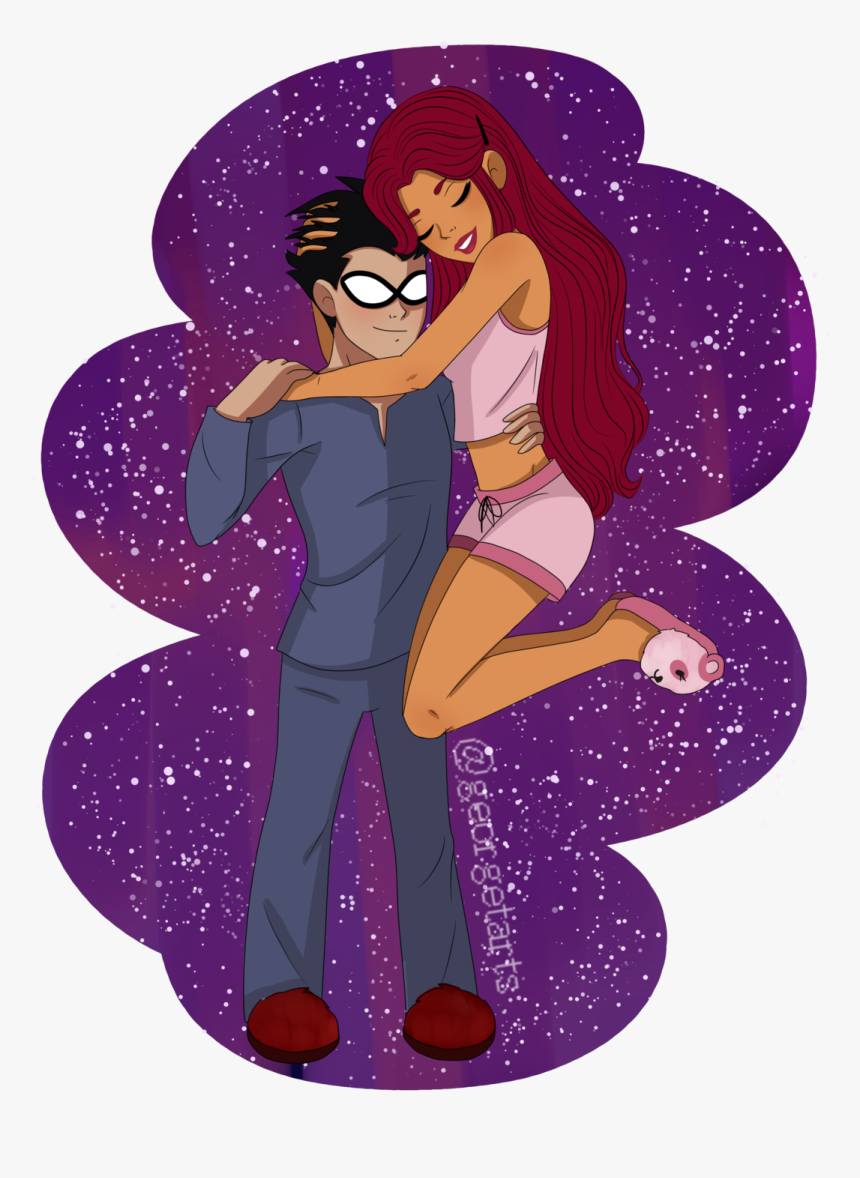 Robstar Robin Starfire Teen Titans Fanart - Teen Titans Starfire Fan Art, HD Png Download, Free Download