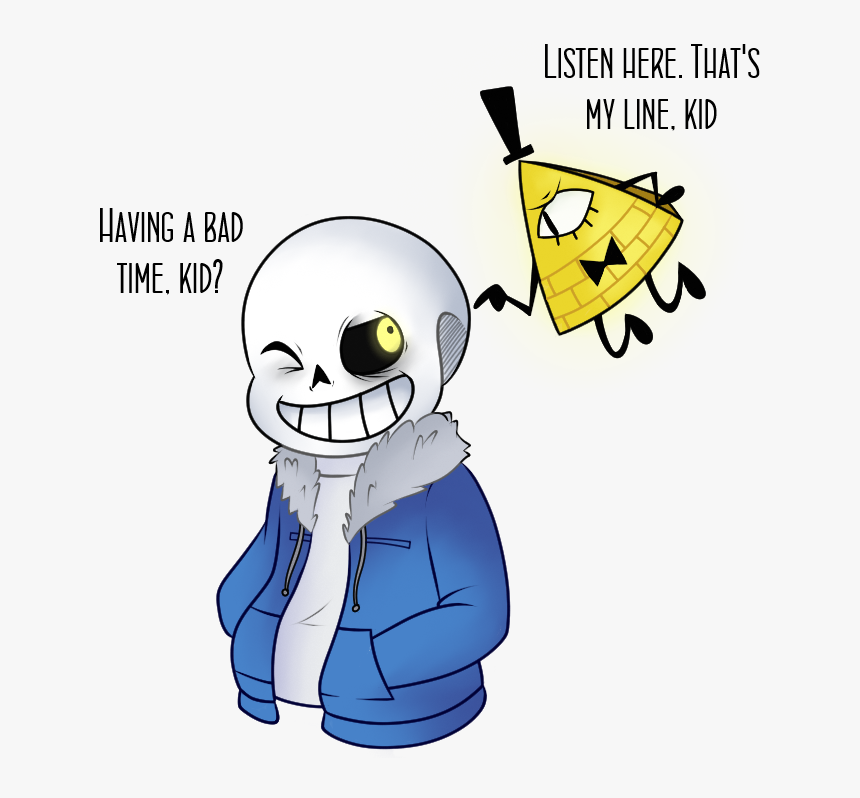 “sans & Bill Cipher - Sans And Bill Cipher, HD Png Download, Free Download