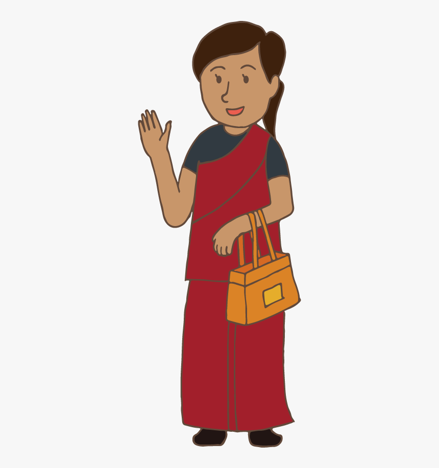 Indian Lady Png - Cartoon, Transparent Png, Free Download