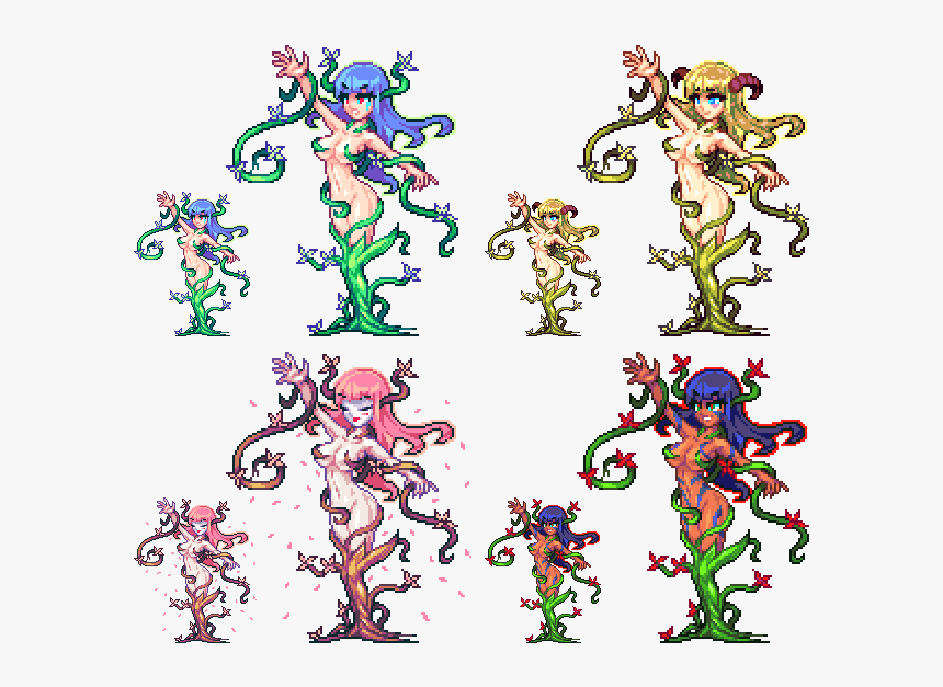 Mandrake Monstergirl - Pixel Art Monster Girl, HD Png Download, Free Download