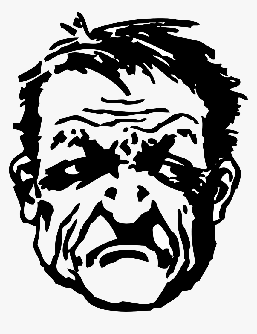 Angry Drawing Mans Face, HD Png Download, Free Download