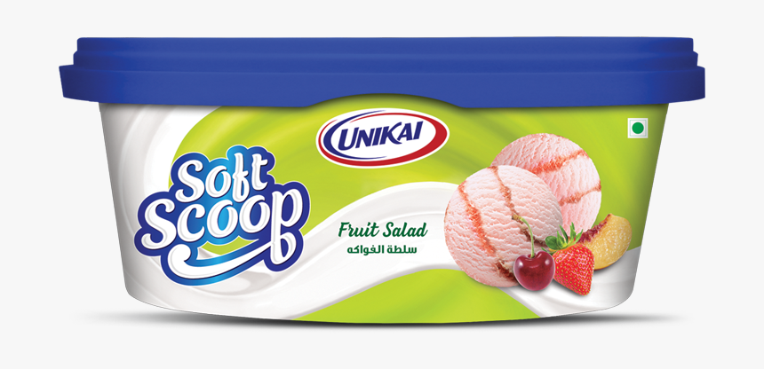 Soft Scoop Fruit Salad - Unikai Soft Scoop Ice Cream, HD Png Download, Free Download