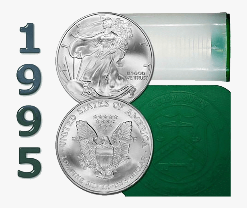 1995 American Silver Eagle Mint Rolls Of 20 On Special - 1987 Silver Eagle Roll, HD Png Download, Free Download