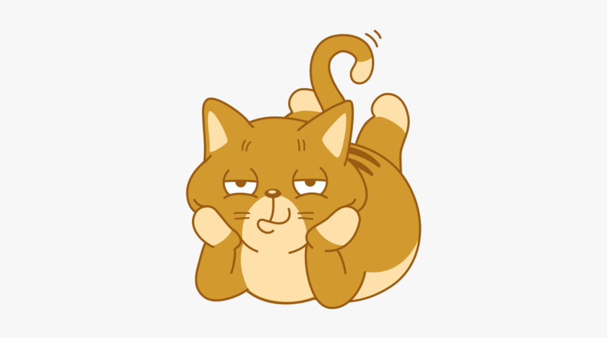 #cat #fatcat #sticker #stickers #cute #beingcute #freetoedit - Cat Yawns, HD Png Download, Free Download