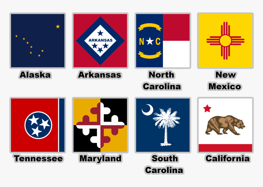 Various Usa State Flags With - Free Usa State Flag Clip Art, HD Png Download, Free Download