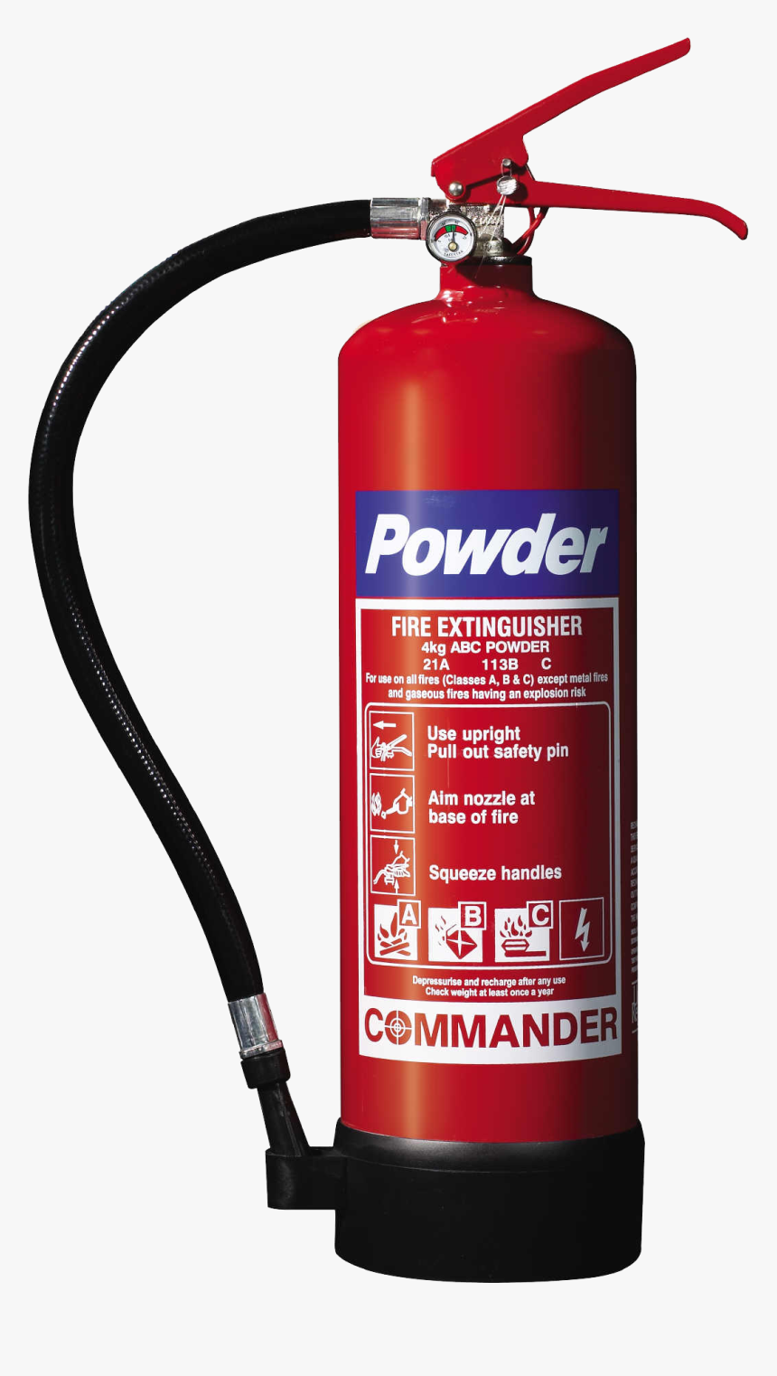 Extinguisher Png - Portable Dry Powder Fire Extinguisher, Transparent Png, Free Download