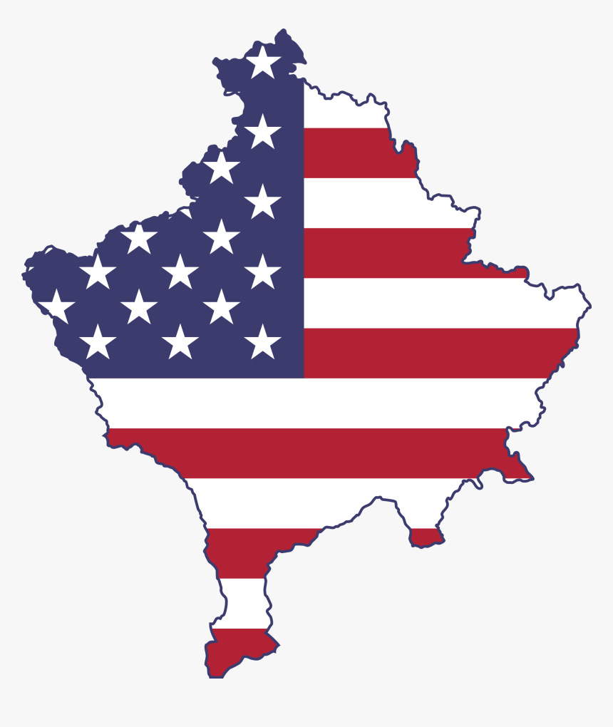 American Flag Heart Png - Kosovo And America Flag, Transparent Png, Free Download