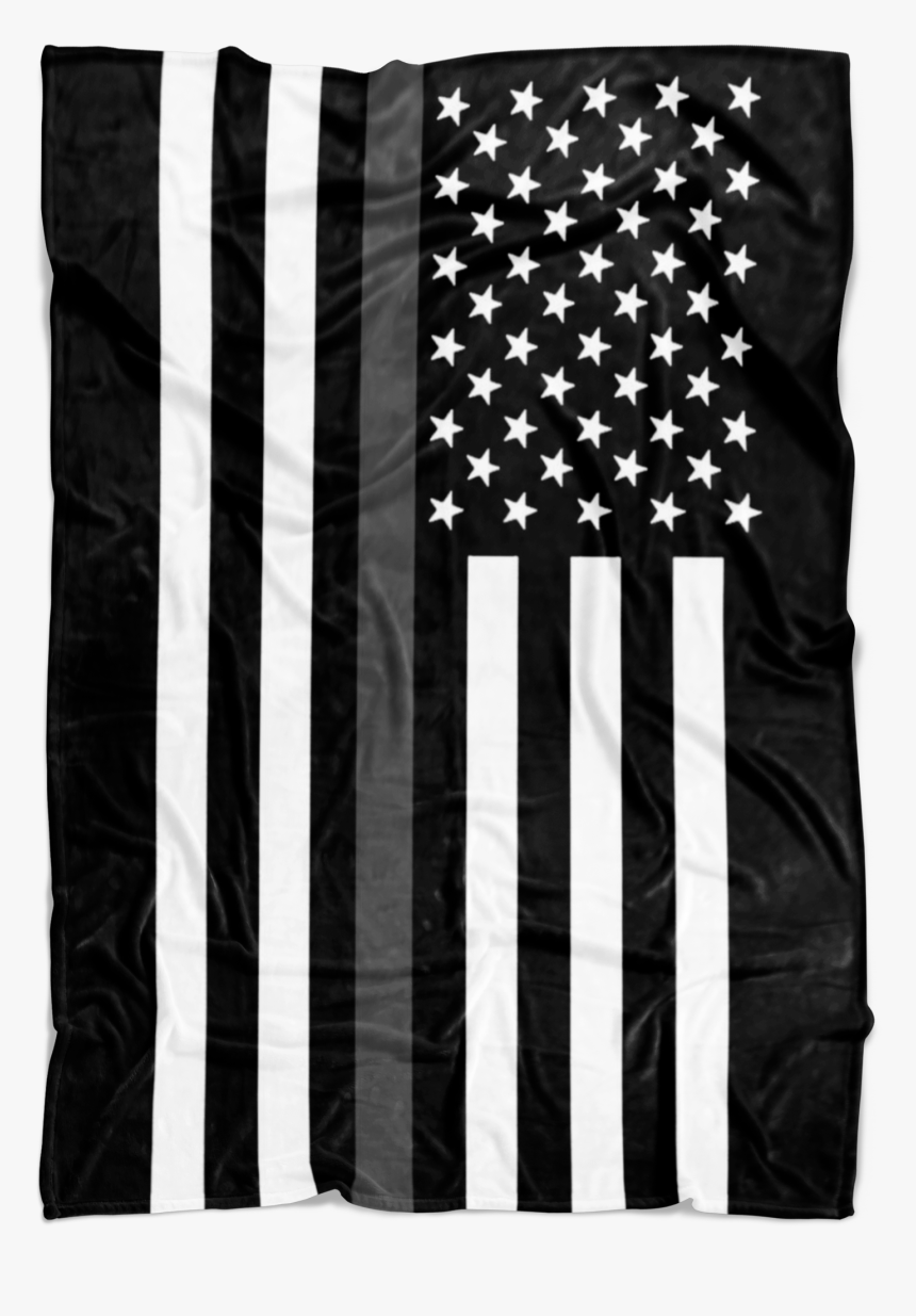 Correction Officer Thin Silver Line American Flag Fleece - Black Blue American Flag, HD Png Download, Free Download