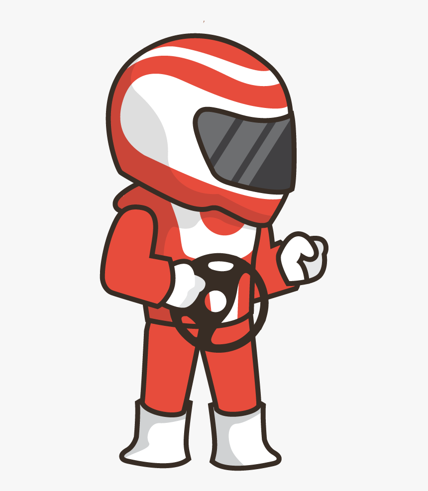 Driving Clipart Car Drive - Race Car Driver Animated, HD Png Download, Free Download