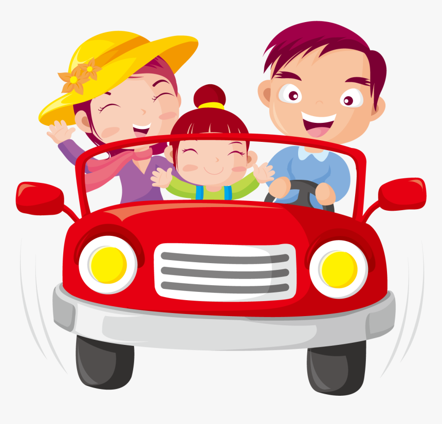 Clip Art Drive Clip Art - Family Driving Car Clipart, HD Png Download, Free Download