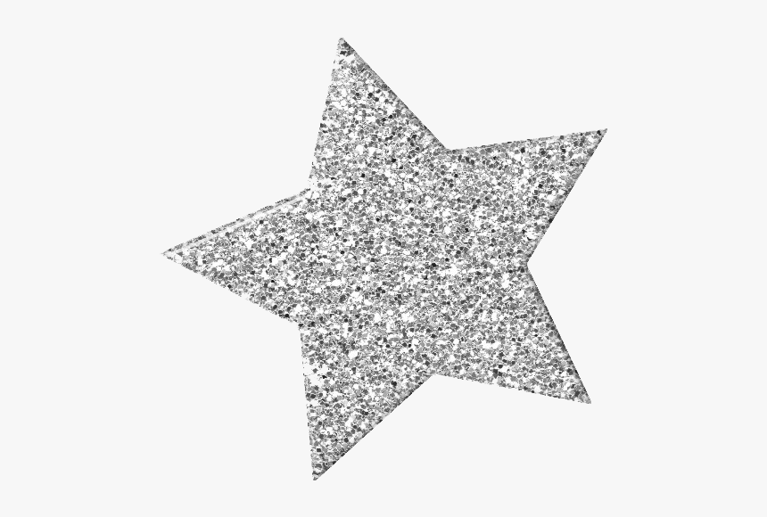 Silver Glitter Star Clipart, HD Png Download, Free Download