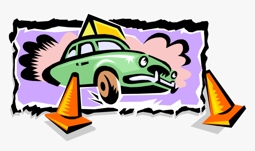 Vector Illustration Of Driver"s Ed Driving School Automobile - Drivers Ed Clip Art Png, Transparent Png, Free Download