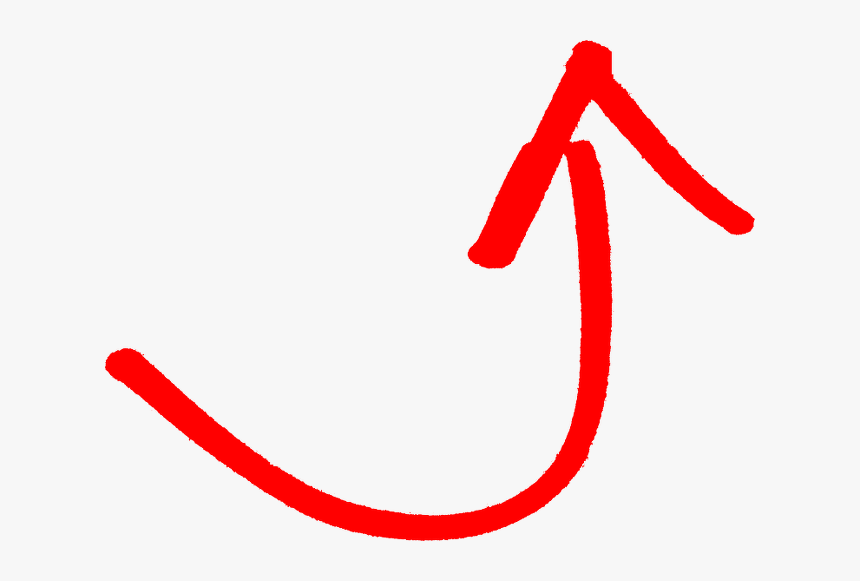 Red Arrow Curve Up, HD Png Download, Free Download