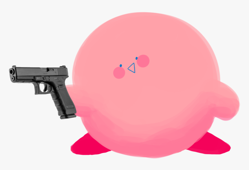 Derpy Kirby With Gun, HD Png Download, Free Download