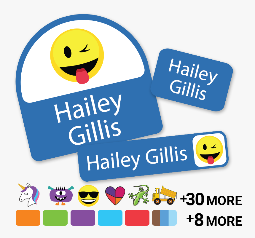 Colortime Day Camp Labels With Emojis - Smiley, HD Png Download, Free Download