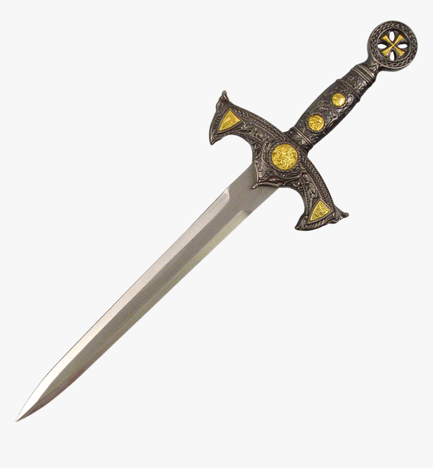 Ornate Crusader Dagger - Temple Knights Sword, HD Png Download, Free Download