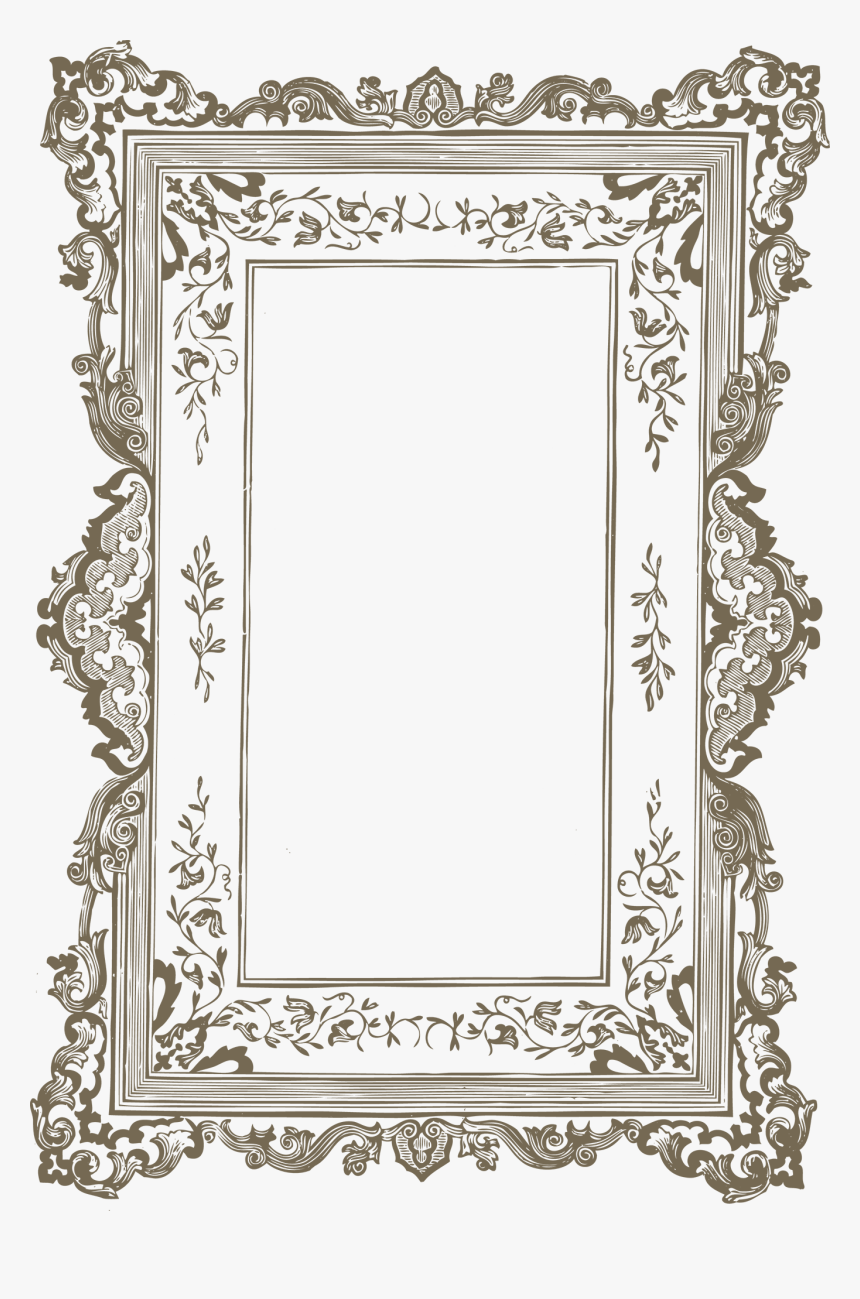 Vintage Ornate Frame - Transparent Ornate Vintage Frame, HD Png Download, Free Download