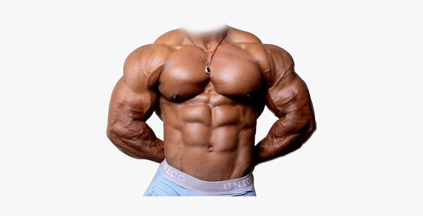 Muscle Man Without Face Png - Body Builder Without Face, Transparent Png, Free Download