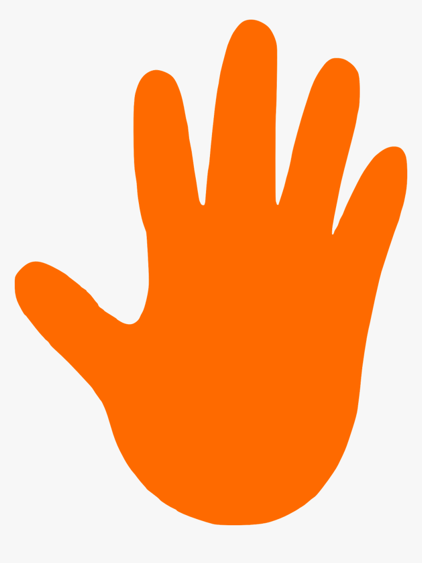 Hand, Stop, Support, Left, Hot, Orange, Grip, Clean - Hand Images Clip Art, HD Png Download, Free Download