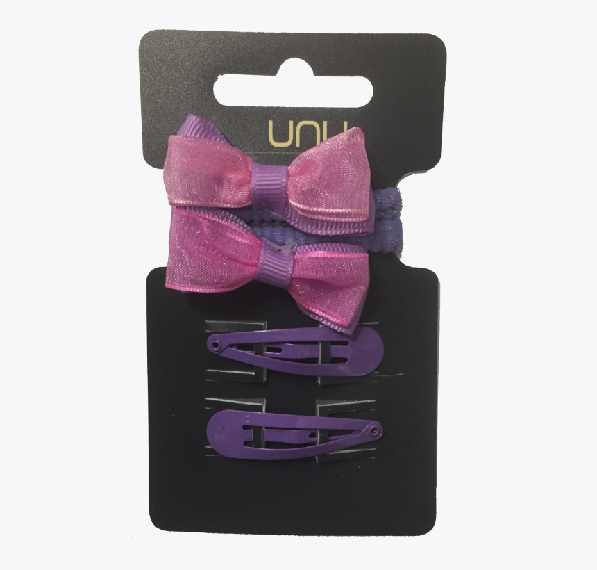 Unu Snap Clips & Purple Bow Hair Elastics - Cosmetics, HD Png Download, Free Download