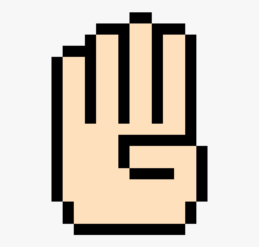 Hand Of Stop - Pixel Rock Paper Scissors, HD Png Download, Free Download