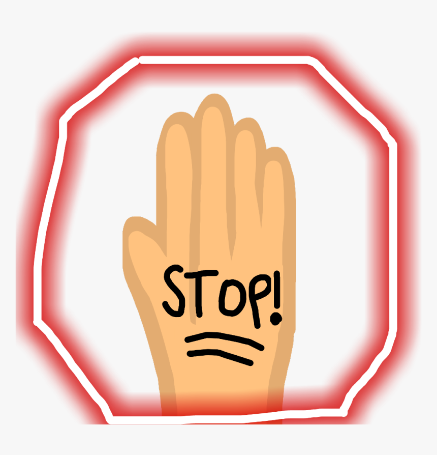Stop,writen On Hand ✋✋✋✋ - Sign, HD Png Download, Free Download