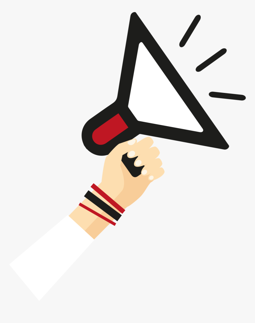 Hand Holding Megaphone Png, Transparent Png, Free Download