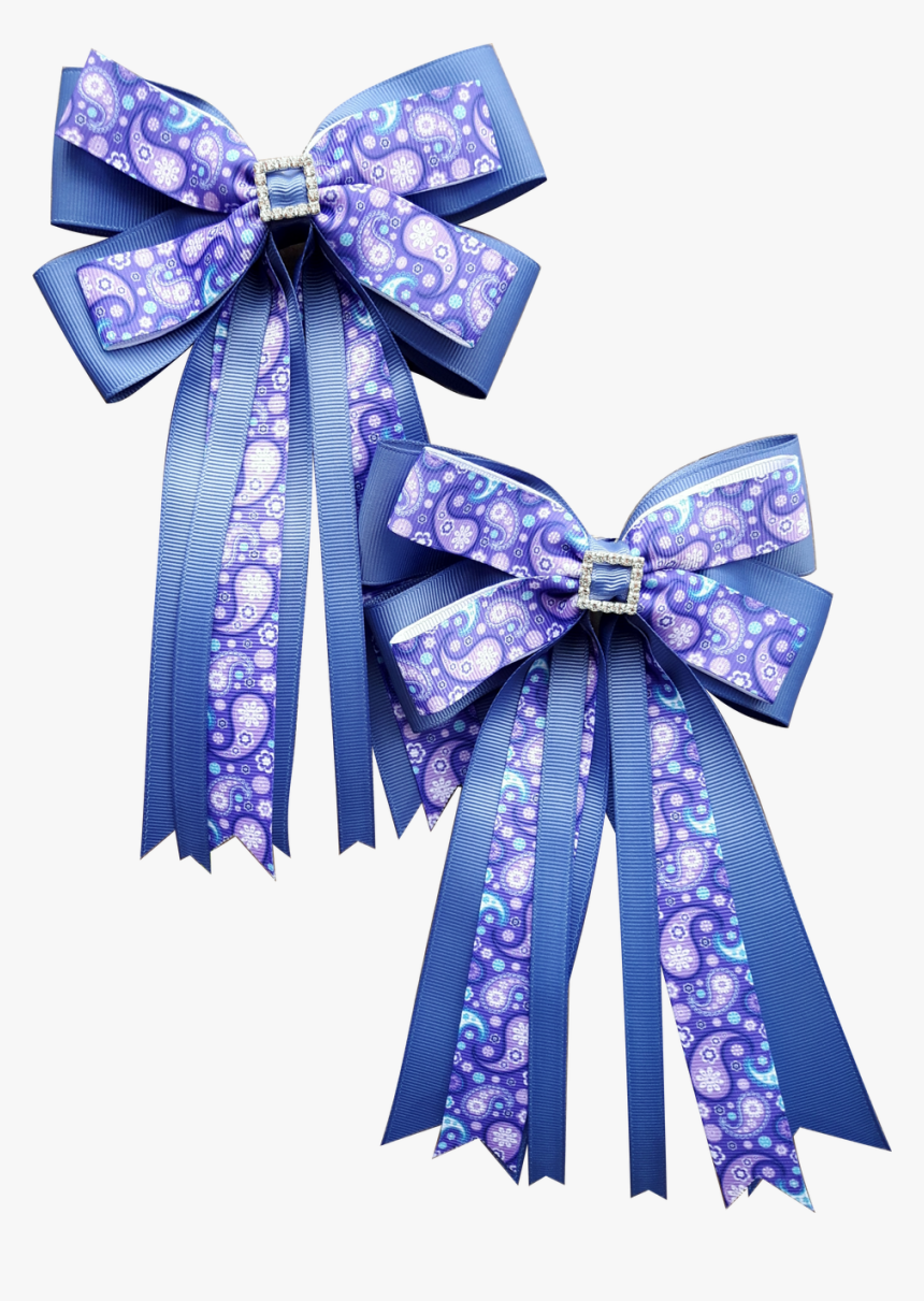 Purple And Blue Paisley - Aqua Bow Png Canproequestriansupply, Transparent Png, Free Download