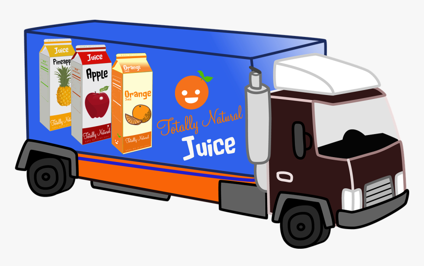 Camión De Reparto, Jugo, Naturales, Dieta, De Salud - Juice Delivery Truck, HD Png Download, Free Download