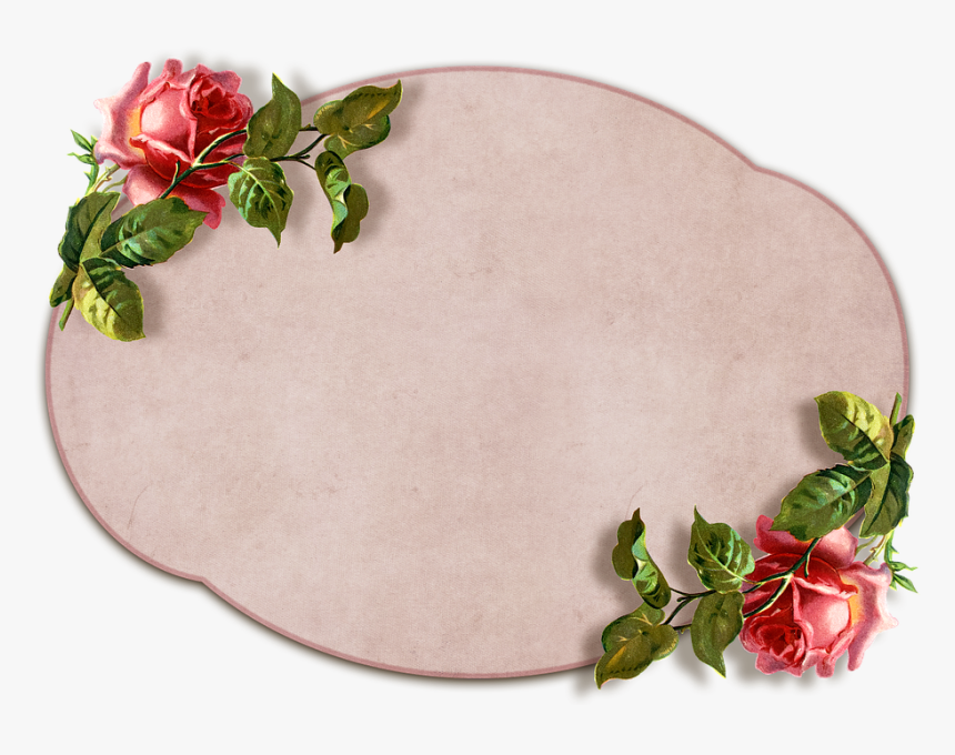 Vintage, Roses, Label, Transparent, Isolated, Empty, HD Png Download, Free Download