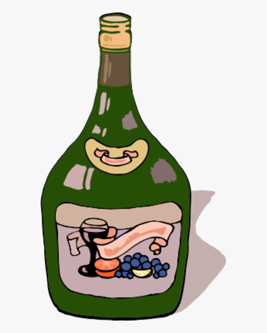 Vector Clip Art - Animated Bottle Of Wine, HD Png Download, Free Download