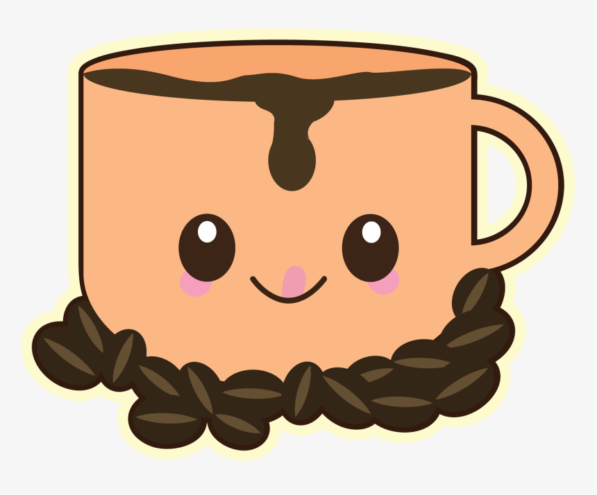 Granos De Cafe Kawaii , Transparent Cartoons - Dibujos Kawaii De Cafe, HD Png Download, Free Download