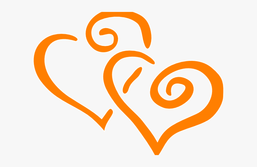 Orange Flower Clipart Orange Heart - Wedding Anniversary Transparent Png, Png Download, Free Download