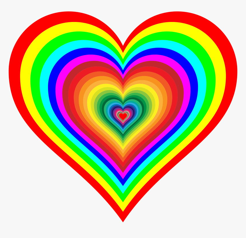 Rainbowrific Heart Clip Arts - Heart Rainbow, HD Png Download, Free Download