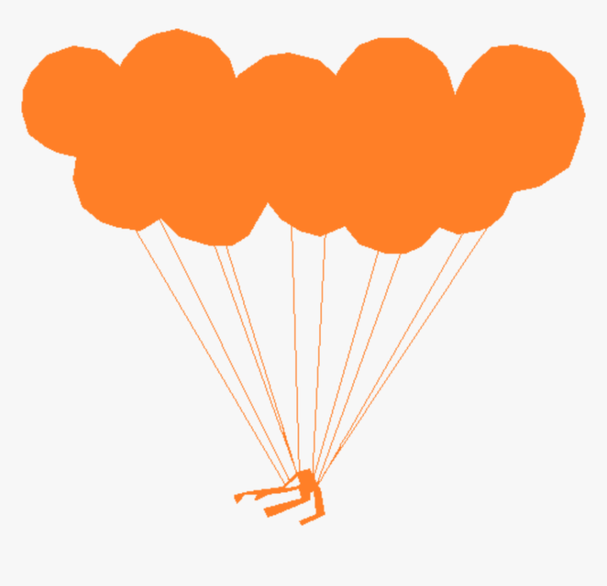 Orange,heart,line - Balloon, HD Png Download, Free Download