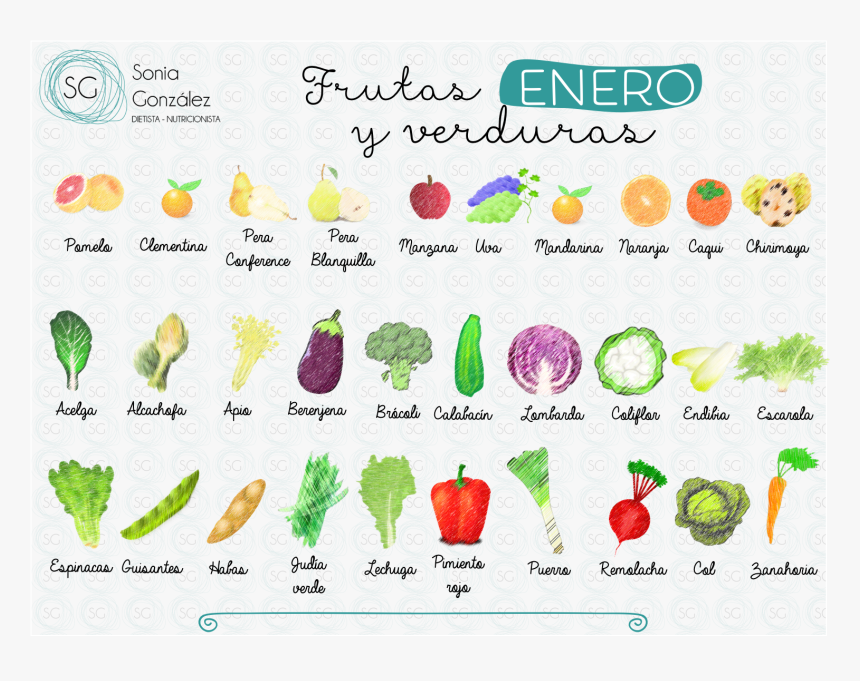 Frutas Y Verduras De Temporada Enero, HD Png Download, Free Download
