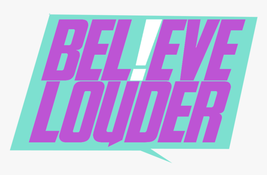 Believelouder Wht Exclamation - Lilac, HD Png Download, Free Download