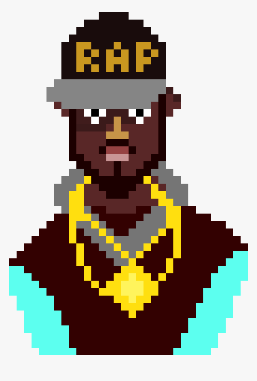 Rapper Character Pixel Art, HD Png Download, Free Download