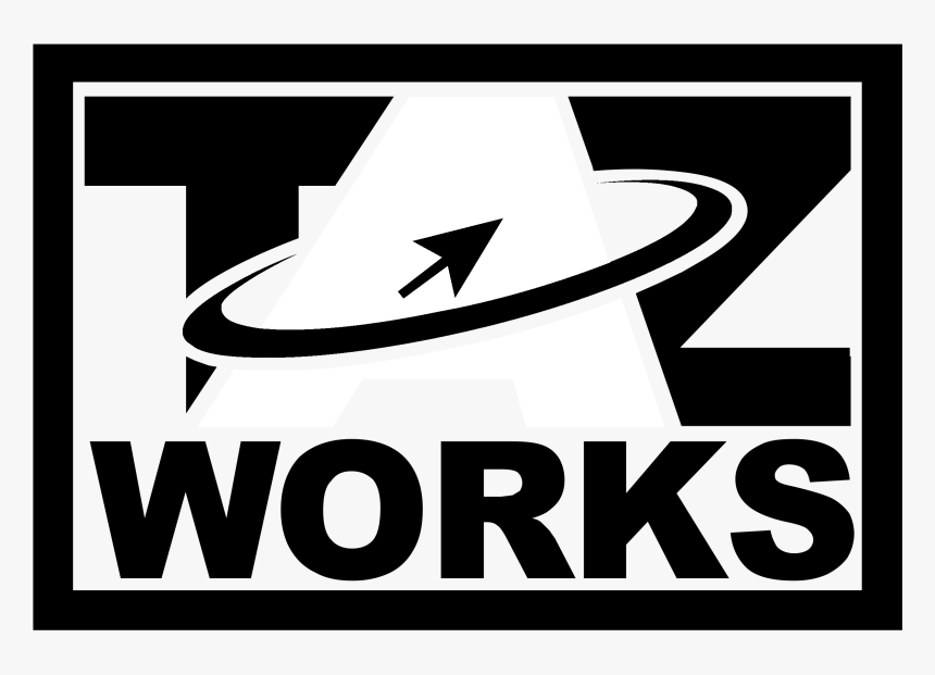 Taz Works Logo Black And White - Graphic Design, HD Png Download, Free Download