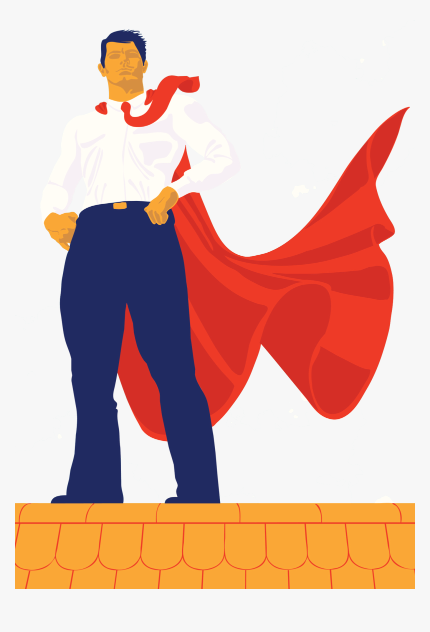 Transparent Superhero Cape Png - Superman Illustration Png, Png Download, Free Download
