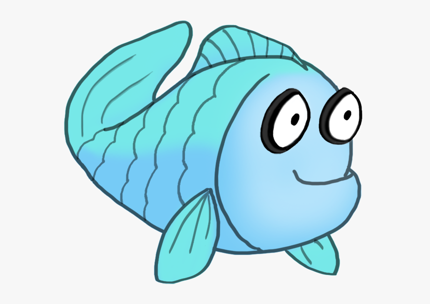 Butterfly Cartoon Clipart, Blue Cartoon Drawing Of - Cartoon Fish No Background, HD Png Download, Free Download