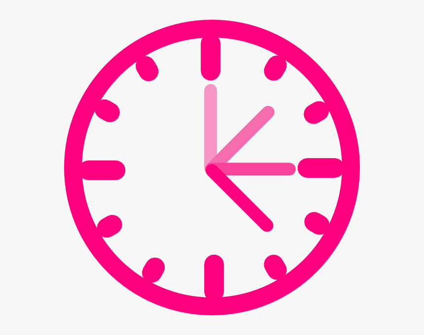 Transparent Clock Clipart Png - Pink Clock Clipart, Png Download, Free Download