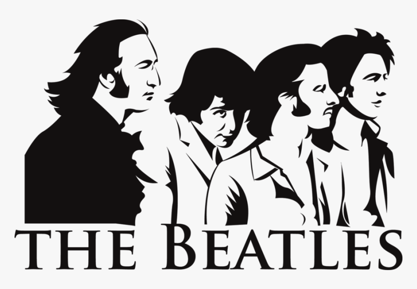Beatles Vector V1 By Katala-d4jzl3q - Beatles Black And White Drawing, HD Png Download, Free Download