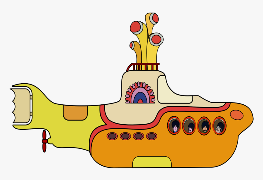 Transparent Yellow Submarine Clipart - Yellow Submarine Beatles Vector, HD Png Download, Free Download